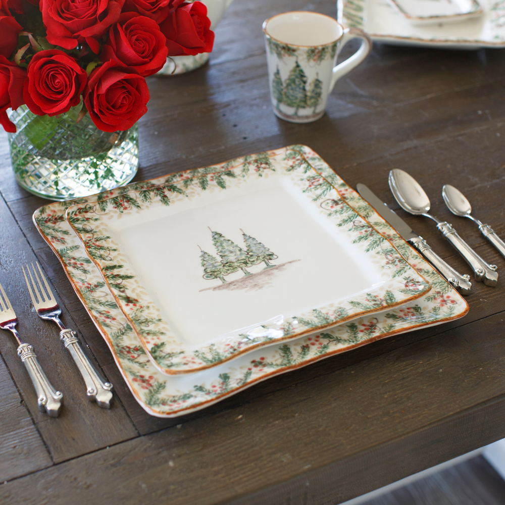 Natale Square Dinner Plate