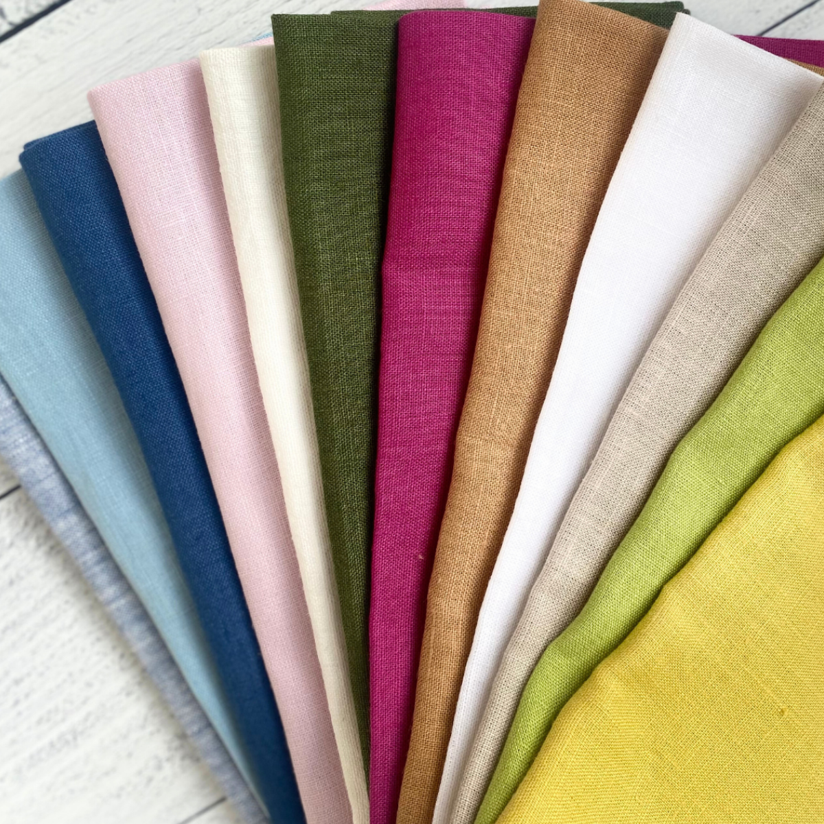 Set of Linen Fabric Samples - Flax Linen Swatches