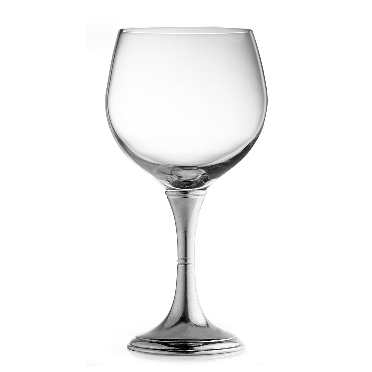 Handcrafted Stem Wine Glass Set of 6 - Pewter Collection
