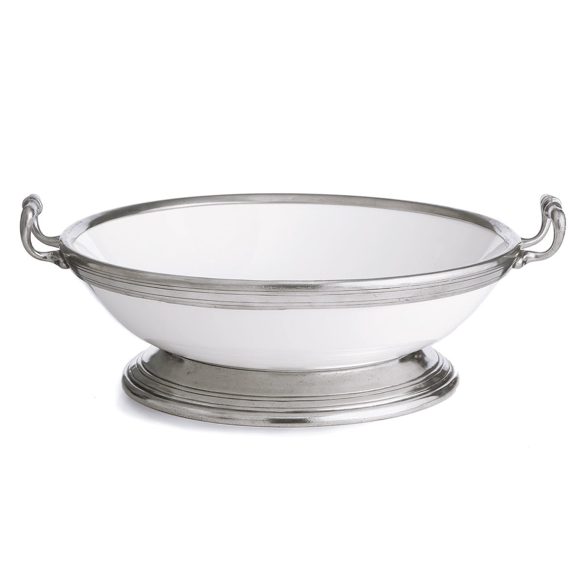 Metal serving best sale bowls with handles