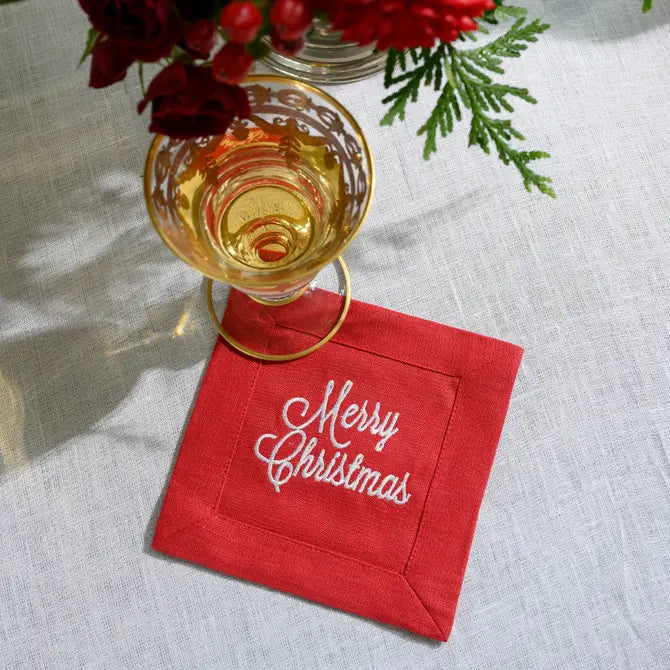 Merry Christmas Cocktail Napkin Set (4)