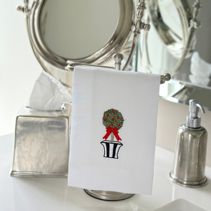 Holiday Topiary Tri-Fold Napkin