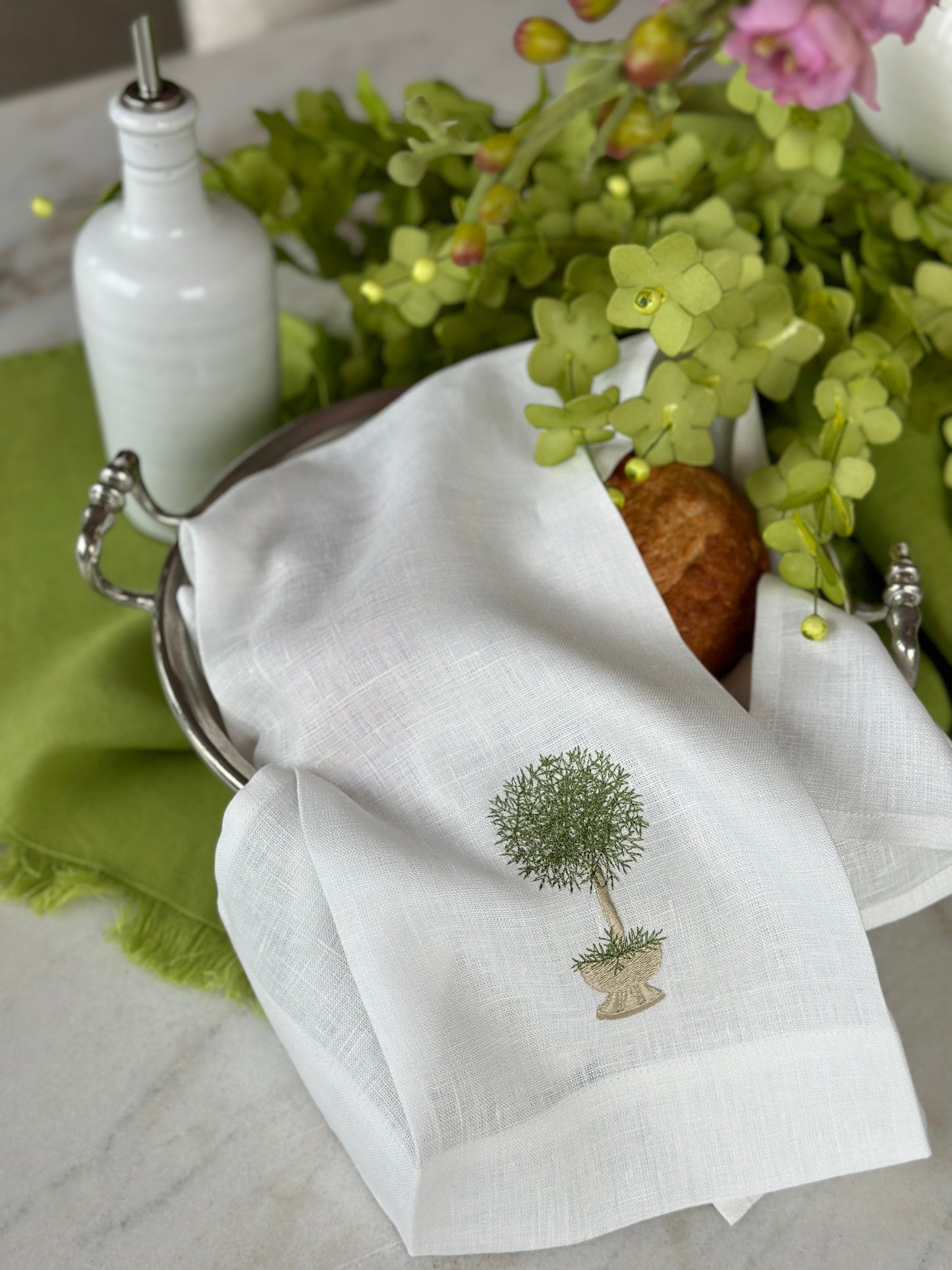 Herb Topiary Linen Towel - New Color