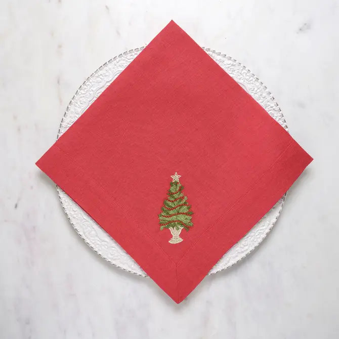 Tree with Trim Large Napkin