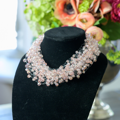 Petite Crystal Bead Cluster Necklace