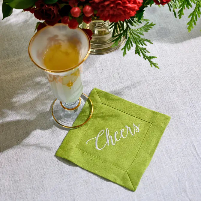 Cheers Linen Cocktail Napkin Set