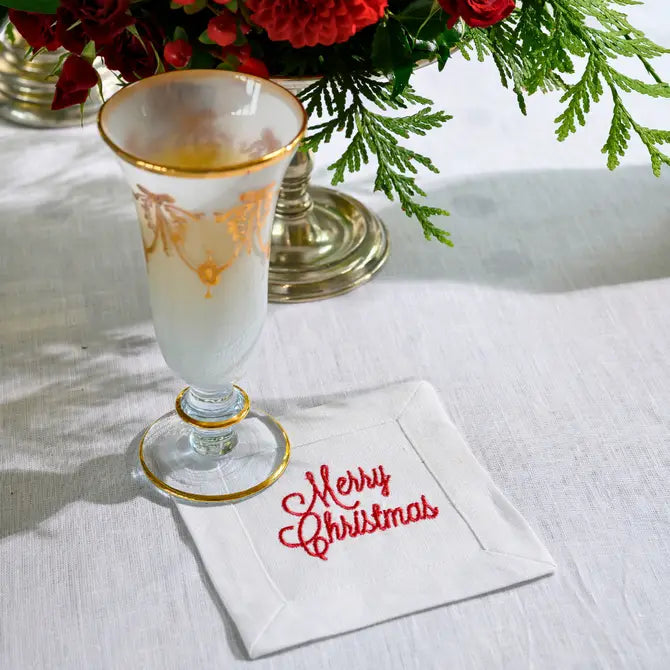 Merry Christmas Cocktail Napkin Set (4)