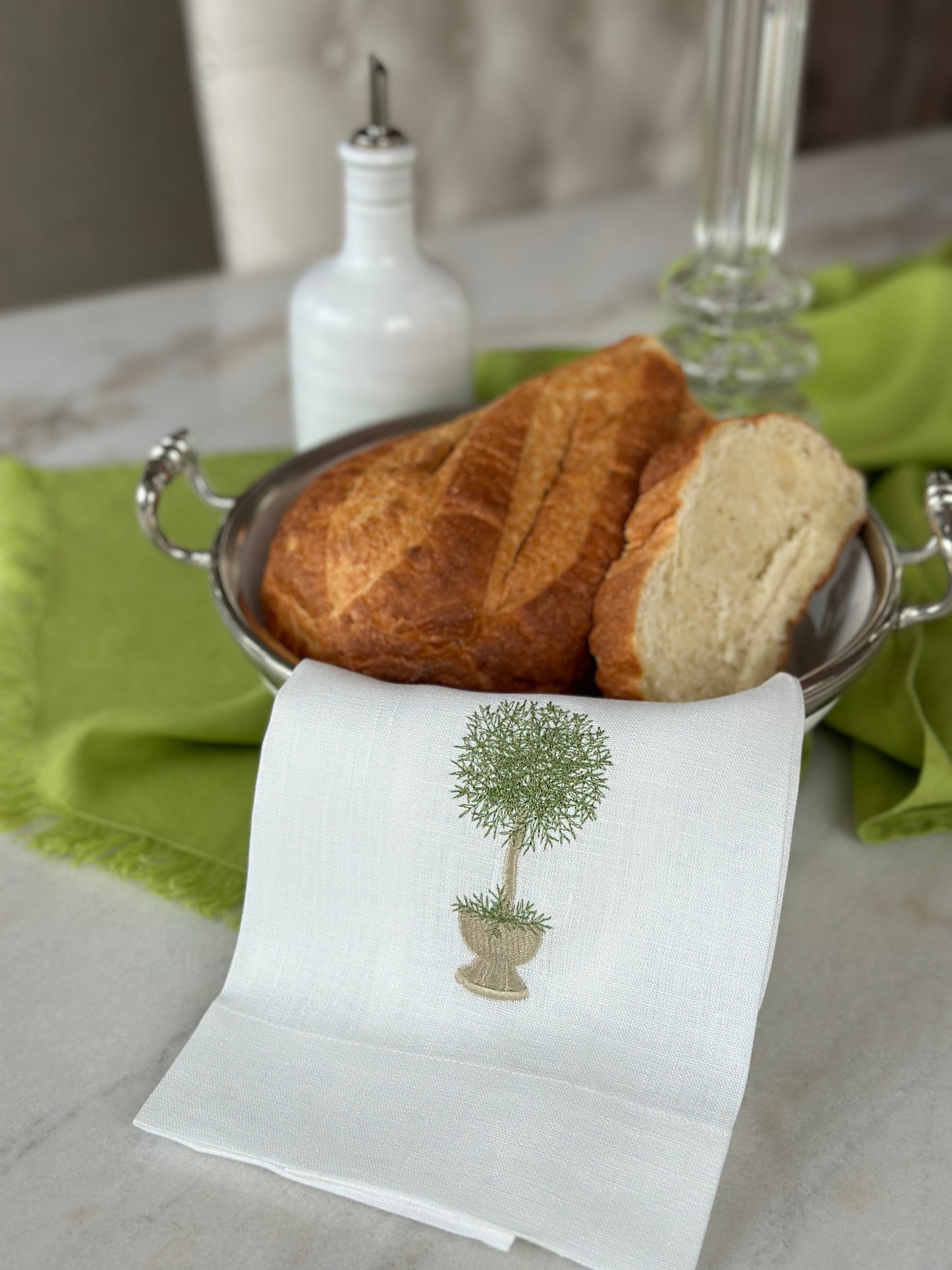 Herb Topiary Linen Towel - New Color