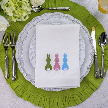 Easter Bunny Trio Tri-Fold Napkin