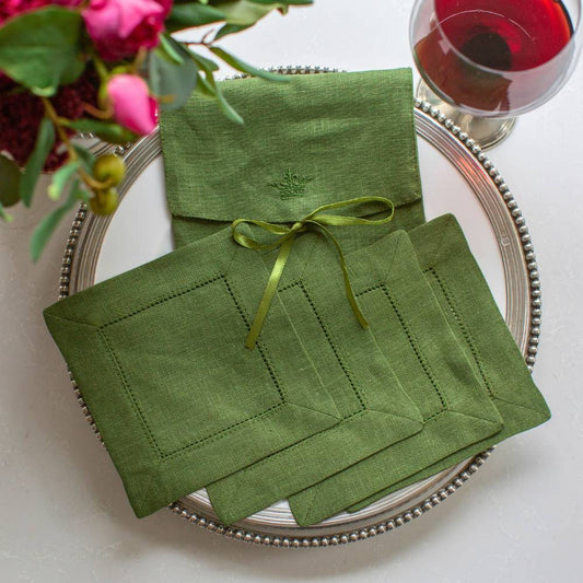 Hemstitch Cocktail Napkin Set - New Color