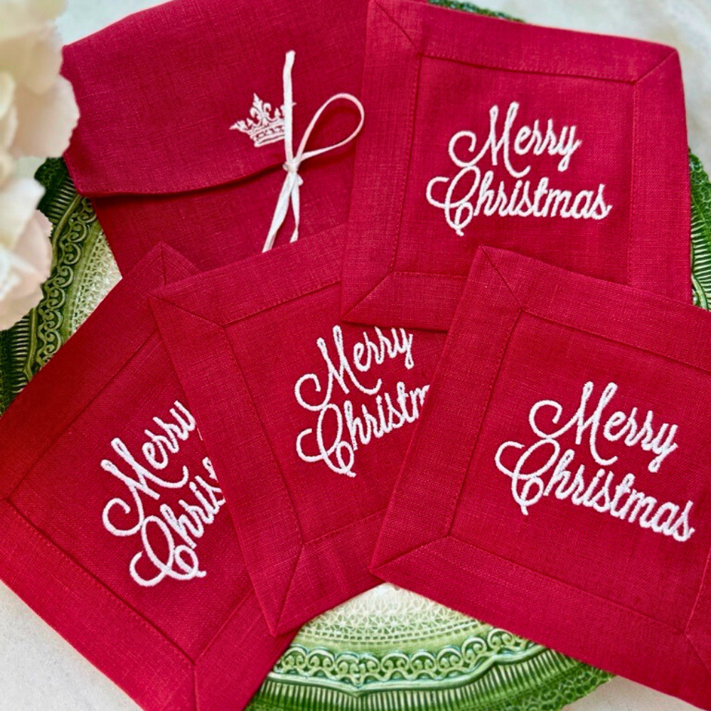 Merry Christmas Cocktail Napkin Set (4)