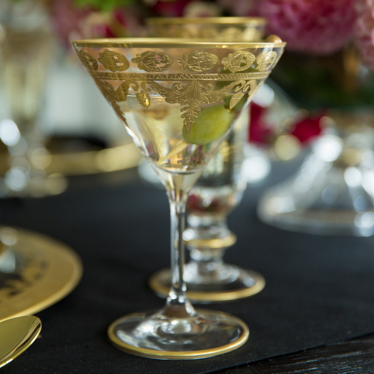 Vetro Gold Martini Glass – Arte Italica