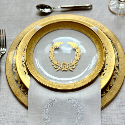 Victoria Magazine Vetro Gold Laurel Wreath Salad Plate - New