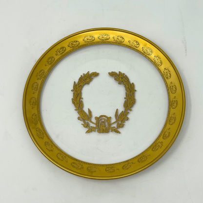 Victoria Magazine Vetro Gold Laurel Wreath Salad Plate - New