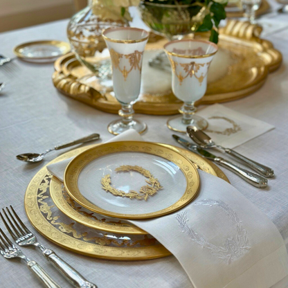 Victoria Magazine Vetro Gold Laurel Wreath Salad Plate - New