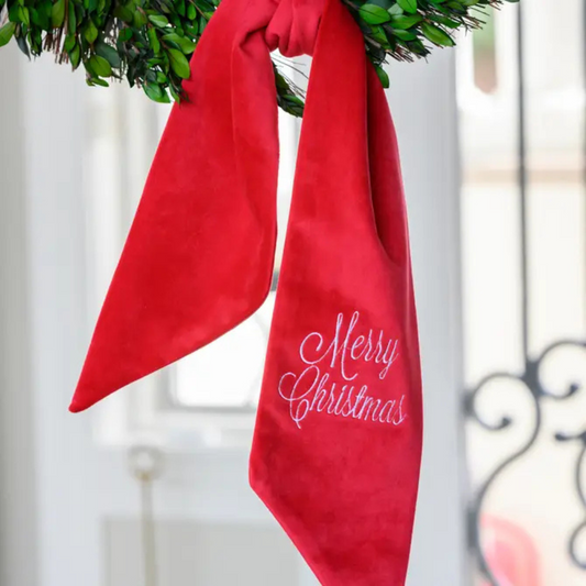 Merry Christmas Velvet Sash - New