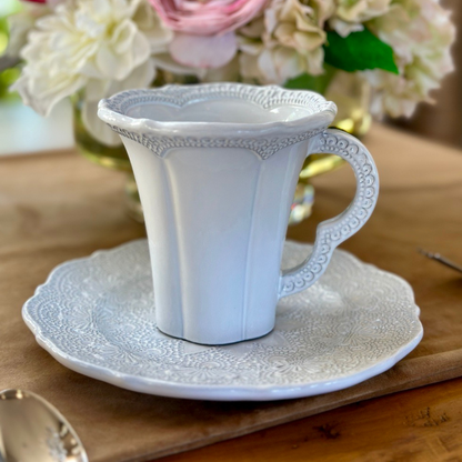 Tasse blanche Merletto