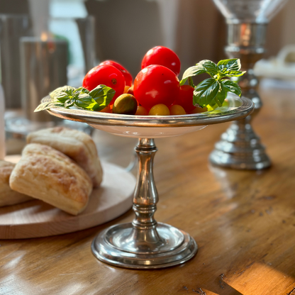 Tuscan Pedestal Shallow Dish