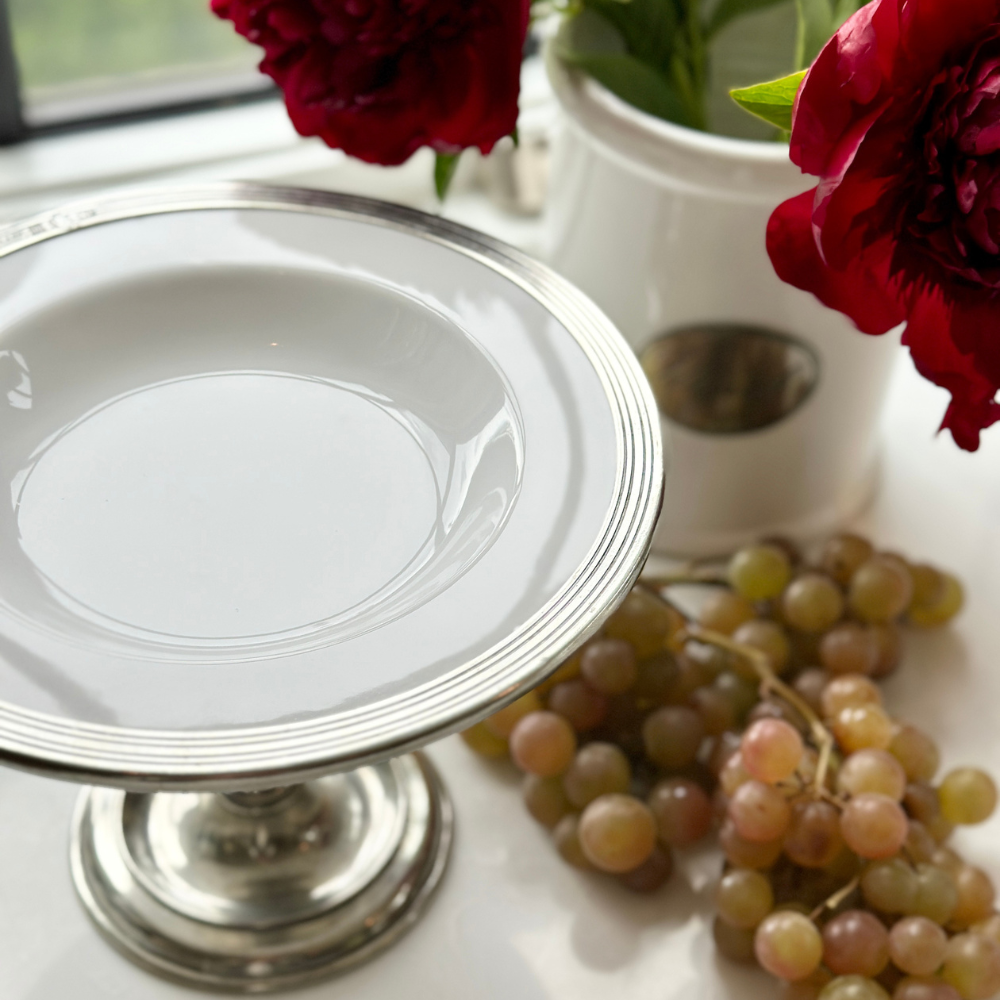 Tuscan Pedestal Shallow Dish