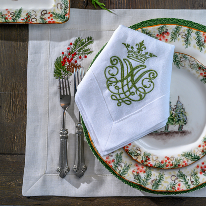 Natale Sprig Linen Placemat