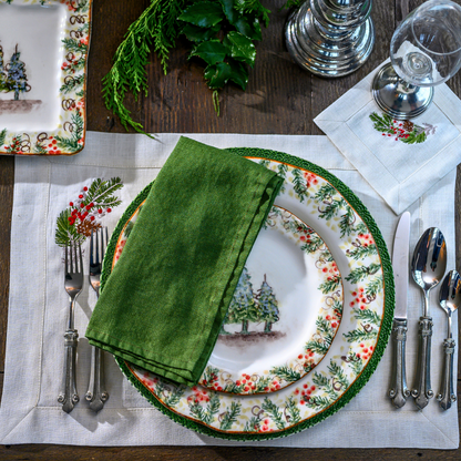 Natale Sprig Linen Placemat