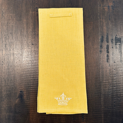 Floral Pumpkin Linen Towel - New