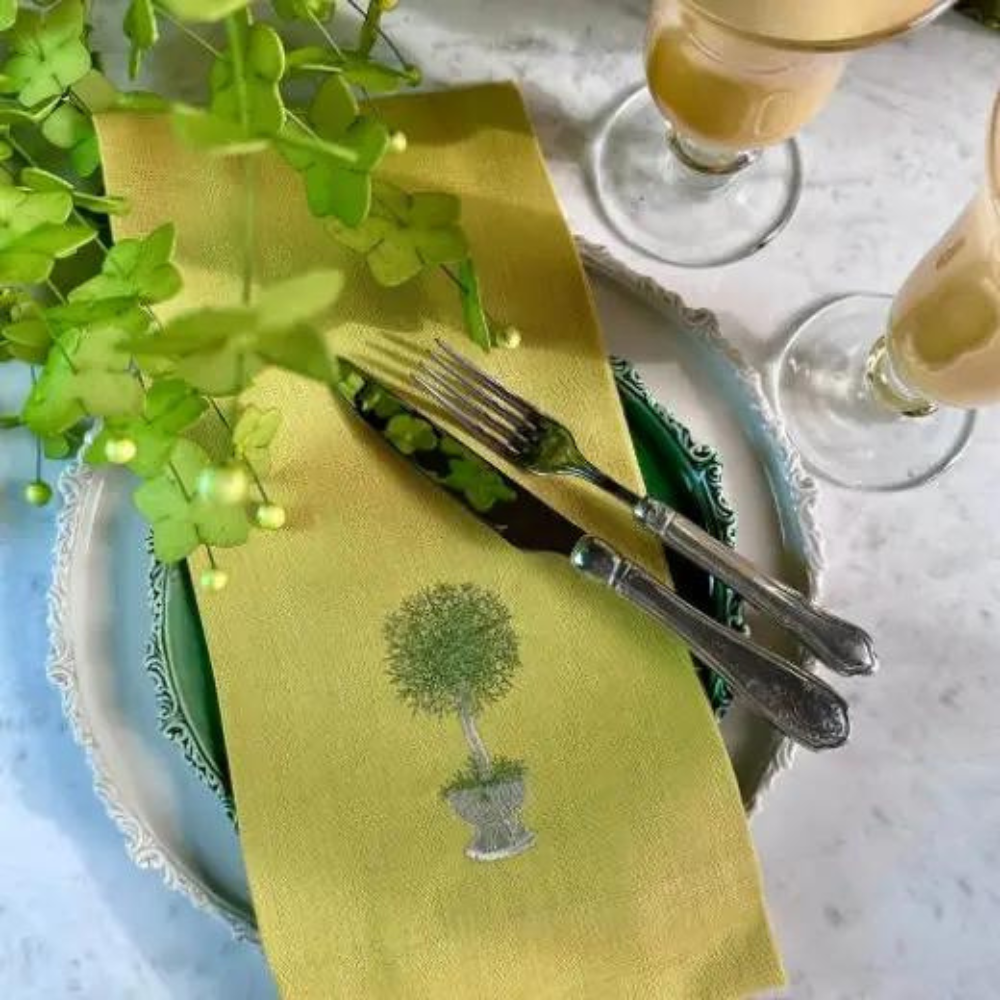 Herb Topiary Linen Towel - New Color