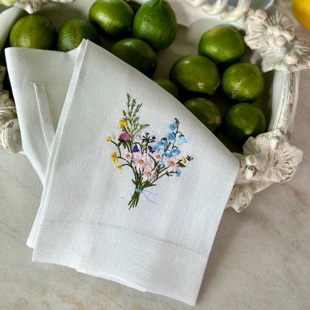 Wildflower Bouquet Linen Towel