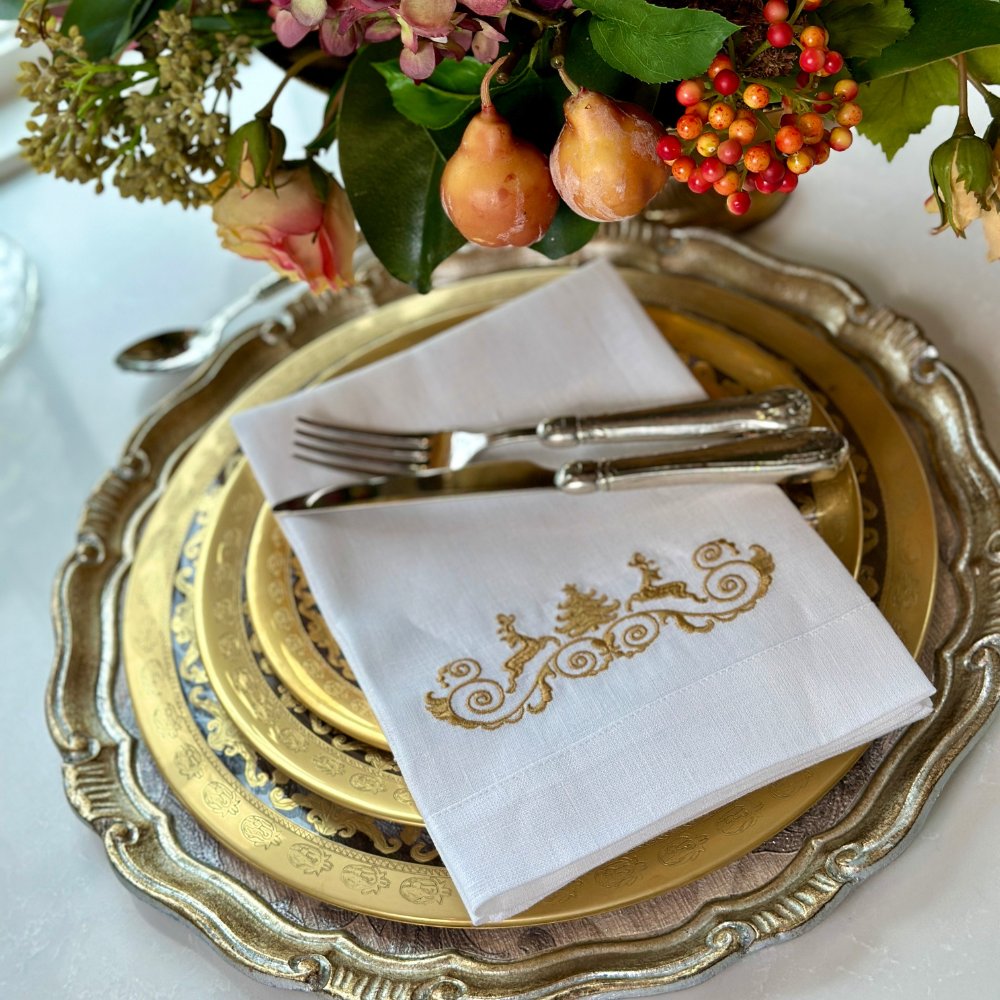 Viennese Christmas Tri-Fold Napkin