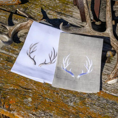 Antler Linen Tri-Fold Napkin