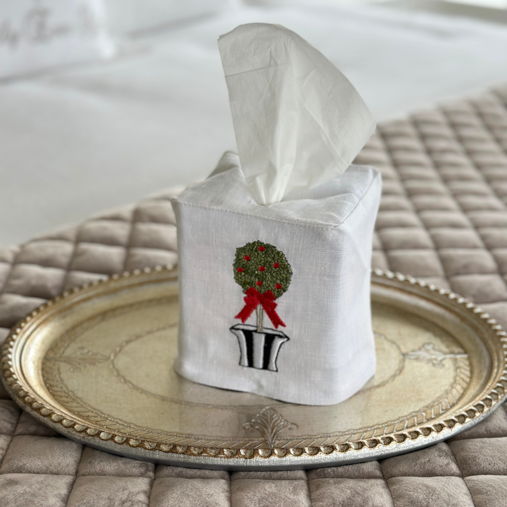 Holiday Topiary Tissue Box Cover