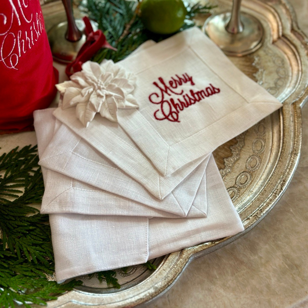 Merry Christmas Cocktail Napkin Set (4)