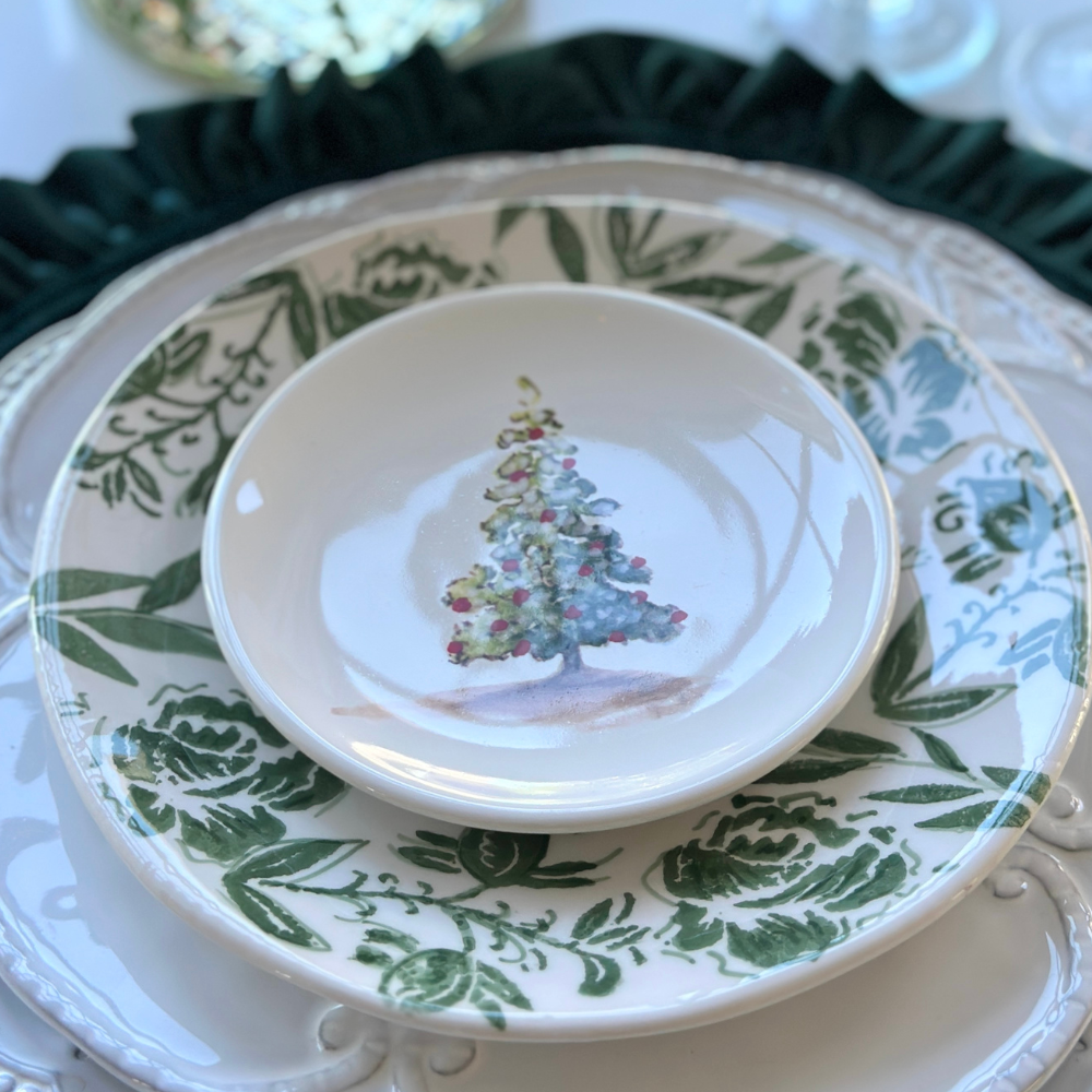 Tuscan Christmas Tree Canape Plate