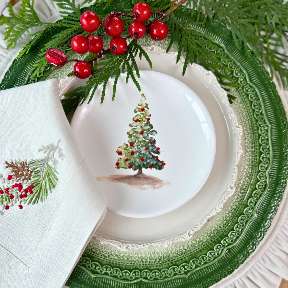 Tuscan Christmas Tree Canape Plate