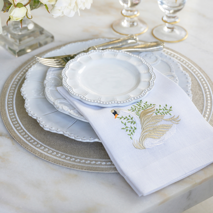 Swan Tri-Fold Napkin