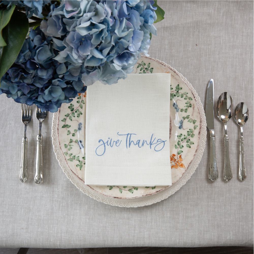 Give Thanks Tri-Fold Napkin