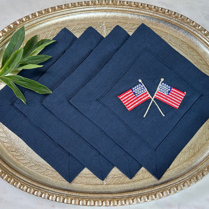 American Flags Cocktail Napkin Set