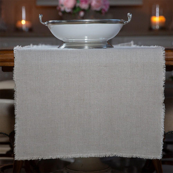 Provence Linen Runner with Fringe - 22