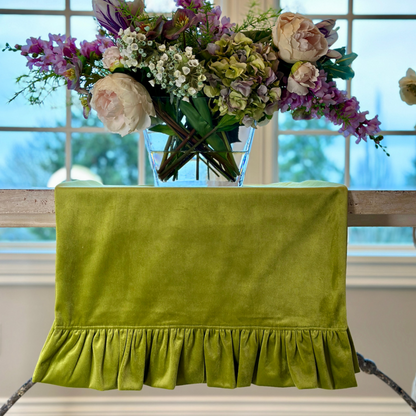 Velvet Table Runner with Ruffle - New Colors