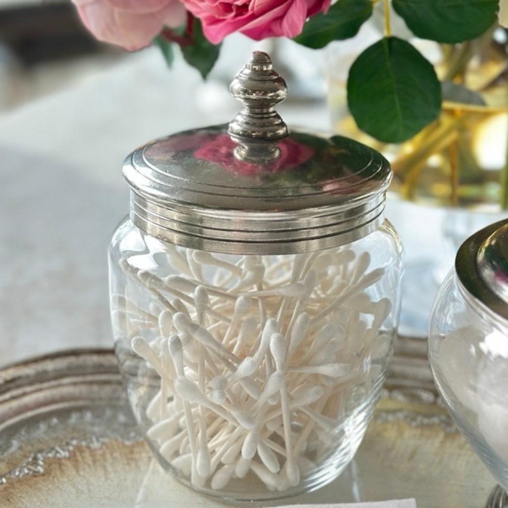 Glass Canister with Pewter Lid - Online Only