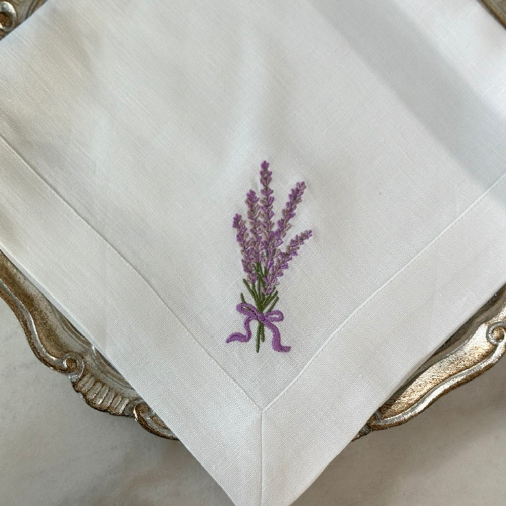 Lavender Bouquet Large Napkin - New