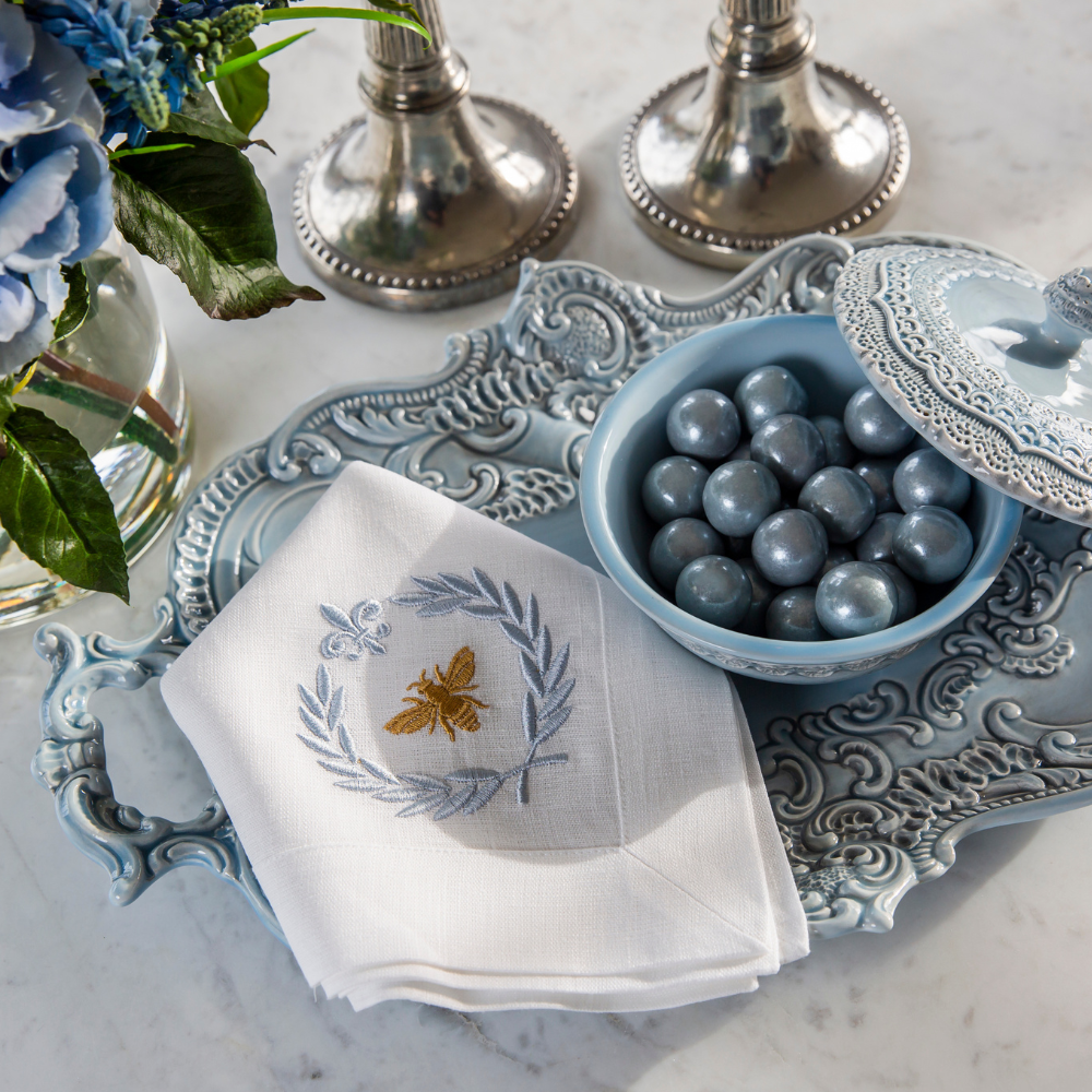 Italian Bee Large Linen Napkin