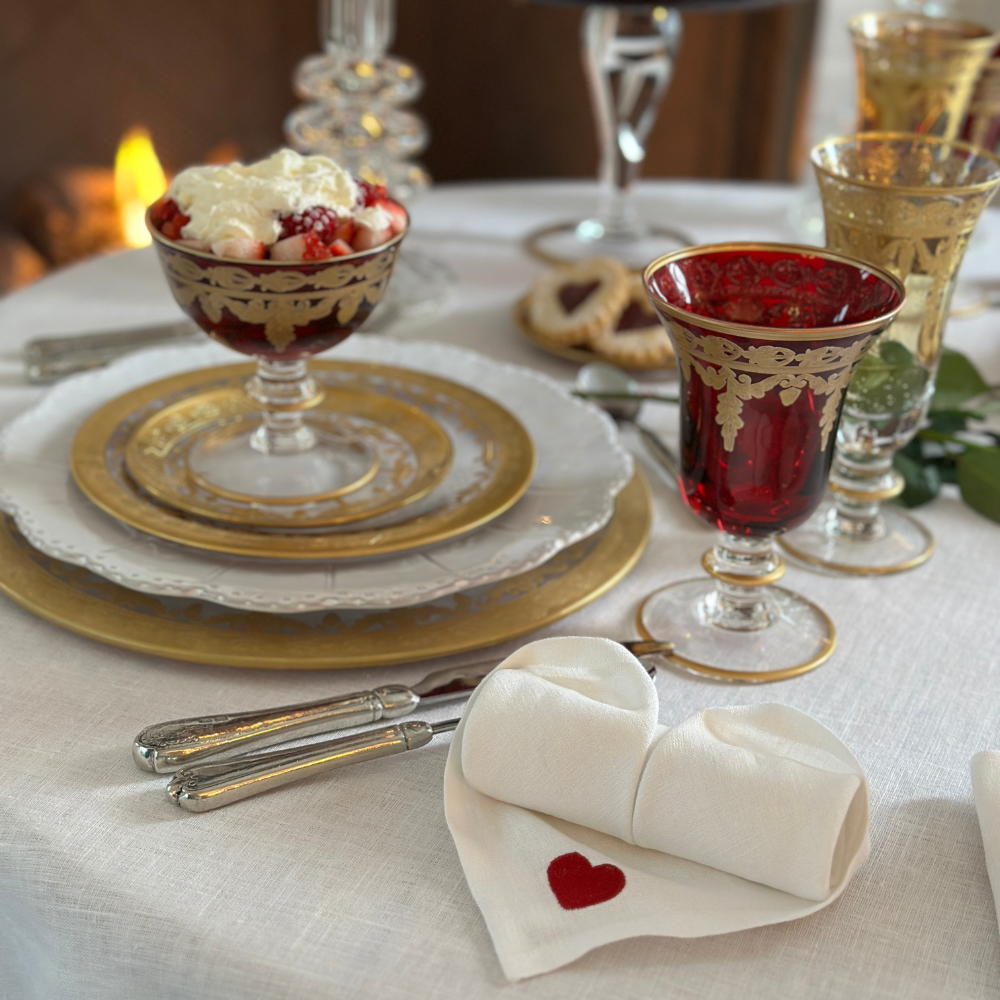 Sweet Heart Washed Linen Napkin Set