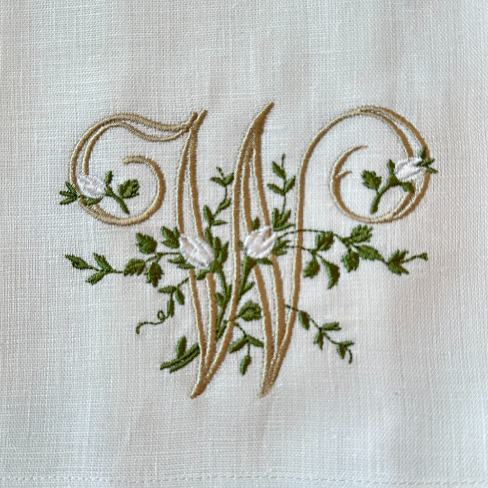 Floral Monogram Towel - New