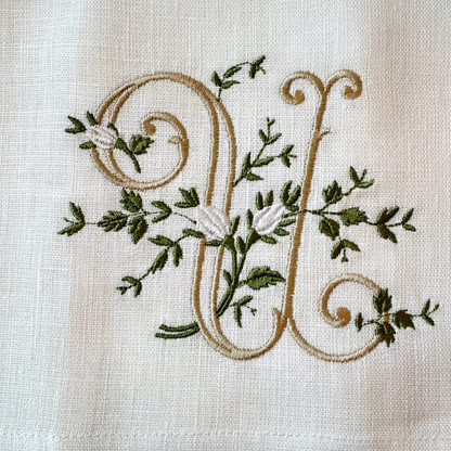 Floral Monogram Towel - New