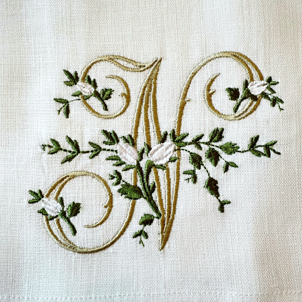 Floral Monogram Towel - New