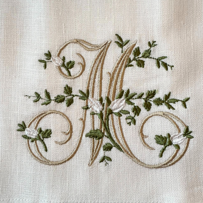 Floral Monogram Towel - New