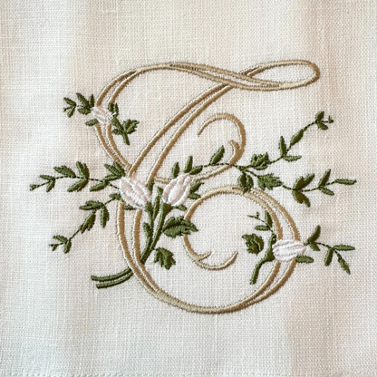 Floral Monogram Towel - New