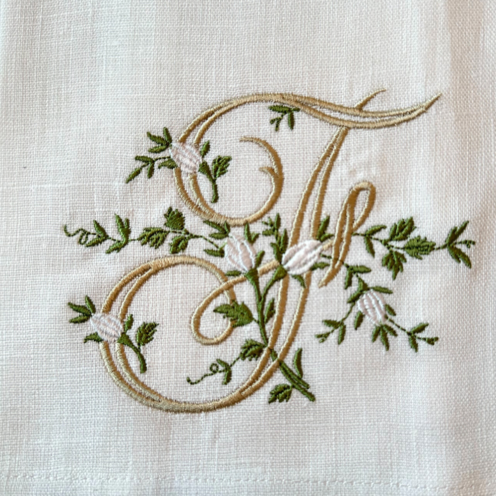 Floral Monogram Towel - New