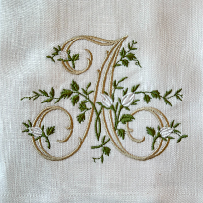 Floral Monogram Towel - New